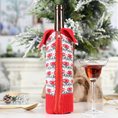 

Toponeto Merry Christmas Santa Wine Bottle Bag Cover Xmas Festival Party Table Decor Gift