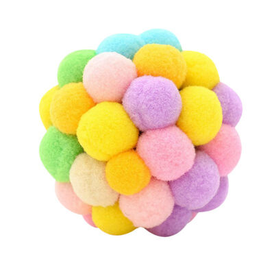 

Funny Interactive Squeaky Cat Toy Pet Kitten Rainbow Bell Ball Toys Claws Thumb Bite For Cats Cat Supply