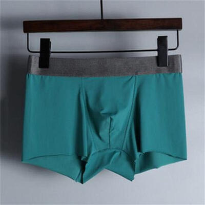 

Breathable Seamless 3D Ice Silk Mens Underwear Boxer Brief Shorts Sexy Solid Color Elastic Tight Underpants