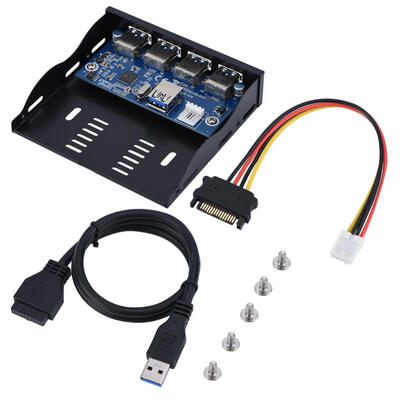 

Greensen USB30 Floppy Front Panel 35 Floppy Bay 19 Pin to 4 Interface USB30 HUB Floppy Front Panel USB30 Front Panel