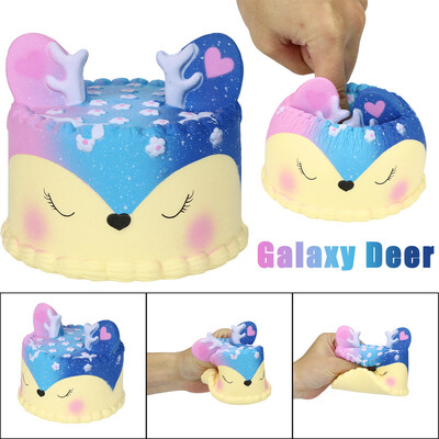 

Siaonvr Galaxy Jumbo Deer Cake Slow Rising Scented Squeeze Stress Relief Toy Collection