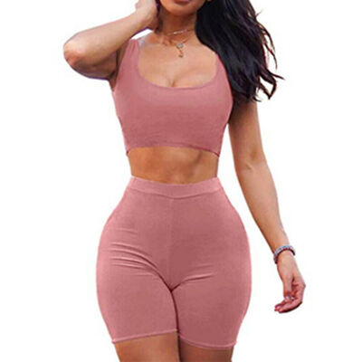

Women Crop Top Short Skirt Bodycon Evening Cocktail Party Two Piece Set Dress