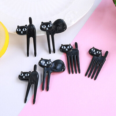 

6 x Animal Cat Fruit Forks Party Food Picks Salad Dessert Fruit Kitchen G SSvt