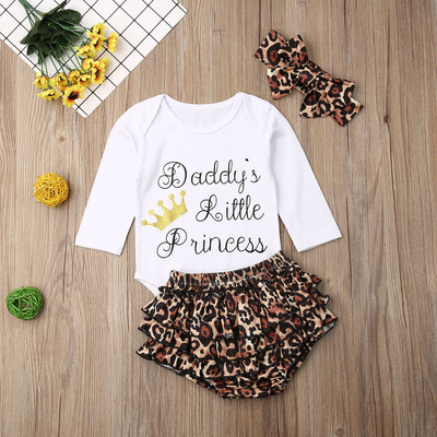 

Newborn Infant Baby Girl Leopard Romper Jumpsuit Clothes Tutu Pants Dress Outfit