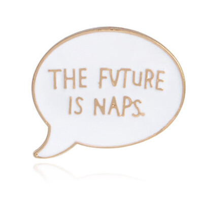 

Lapel Pin Letter Paper Bookstore Message Books "the Future Is Naps""to Do "drink Tea Make Pet Animals Die" Metal Brooches