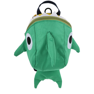 

Cartoon Shark Shape Kindergarten Children Backpack Anti-lost Travel Shoulder Bag