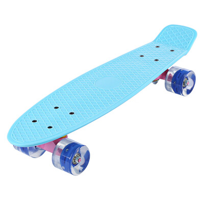 

22 Inches Cruiser Four-wheel Banana Style Plastic Board Deck with LED Flashing Wheels