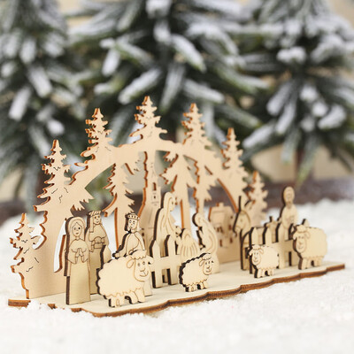 

Tailored High Quality Beautiful New Merry Christmas Wooden Ornaments Decoration For Home