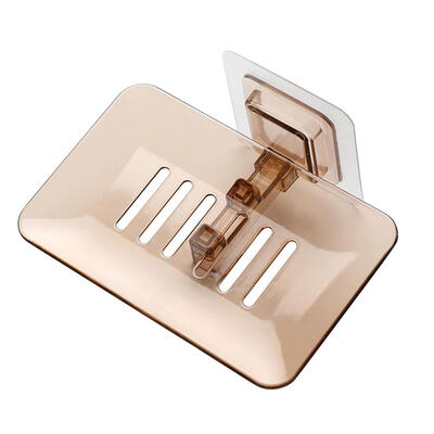 

1 Layer Suction Soap Dish Holder Storage Stand Soap Box Bathroom Organizer