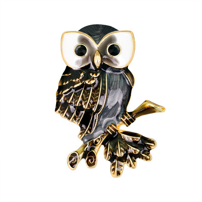 

Bird On Tree Branch Rhinestones Alloy Women Vintage Brooch Corsage Shirt Jacket Decorative Badge Pin