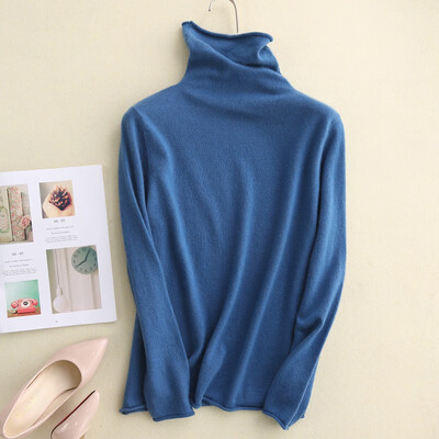 

QIANMUCHUN female plane pile collar cashmere woolen sweater fashion 5787