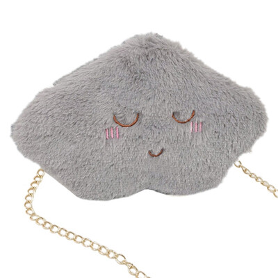 

Lady Hot 2019 Women Handbags Casual Totes Fashion Sweet Cute Hairy Bag Shoulder Bag Messenger Bag Soft Expression Cloud Bag