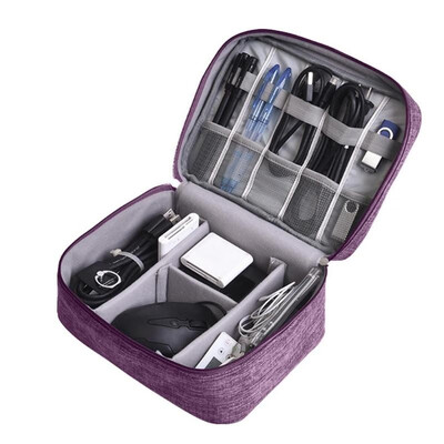 

Waterproof Travel Data Cable Storage Bags Daily Gadget Charger Zipper Packs