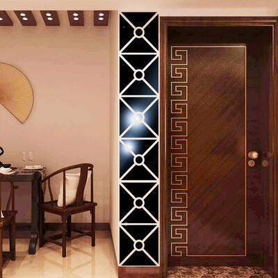 

Gobestart Modern Mirror Style Removable Decal Art Mural Wall Sticker Home Room DIY BK