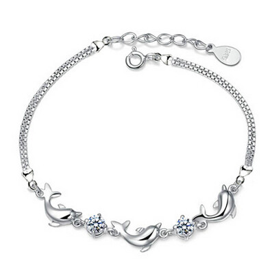 

Delicate Diamond Bracelet New Fashion Dolphin Crystal Diamond Bracelet Bangle Jewelry
