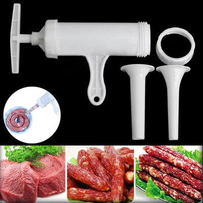 

Kitchen Plastic Manual Meat Sausage Filler Stuffer Funnel Salami Maker Machine