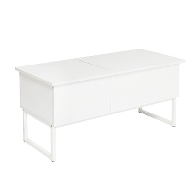 

Lift Top Coffee End Table Storage Space Drawer Home Furniture White