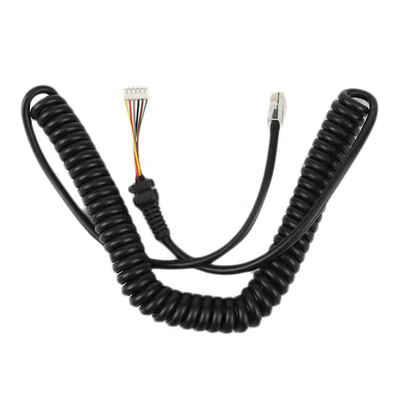 

Black Interphone Walkie-talkie Mic Microphone Cables for Yaesu MH-48A6J MH-42B6J Mobile Radio Intercom