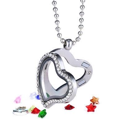 

Family Mom Dad Gift Round Heart Photo Frames Openable Locket Necklaces Heart Pendant Necklace Jewelry For Women Girlfriend Gift