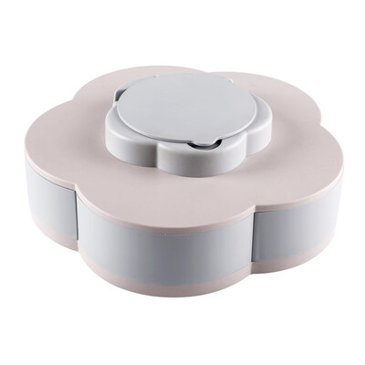 

Toponeto Creative Flower Candy Box Plum Blossom Rotating Fruit Bowl With Mobile Phone Holder Dried Fruit Box