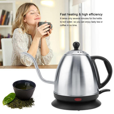 

Greensen 1L Stainless Steel Electric Gooseneck Kettle Fast Water Heating Boiling Dripper Pot EU Plug