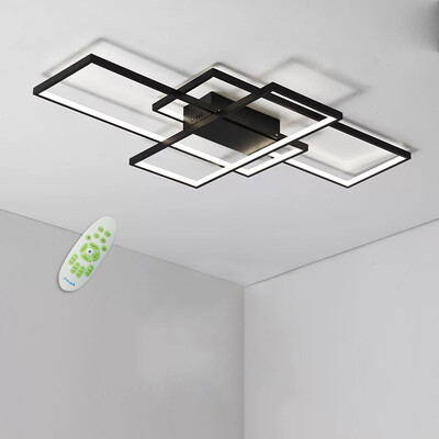 

Modern Flush Mount Stepless Dimming Ceiling Light Square Combination LED Lamp