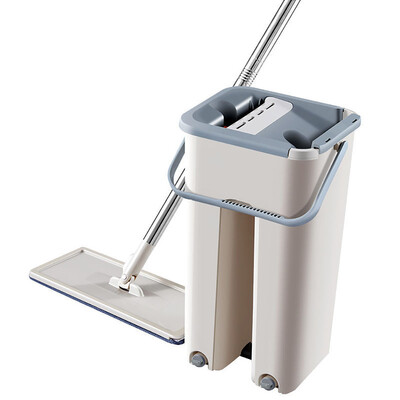 

〖Follure〗Sided Non Hand Washing Flat Mop Wooden Floor Mop Dust Push Mop Home Cleaning