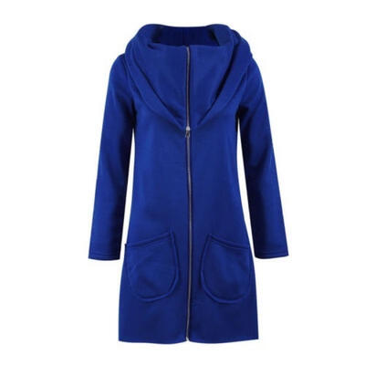 

2018 Red Blue Ladies Womens Winter Warm Hoodie Sweatshirt Zip Plain Jacket Hooded Jumper Coat Top