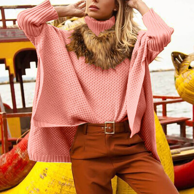 

Gobestart Womens Off The Shoulder Sweater Casual Knitted Loose Long Sleeve Pullover