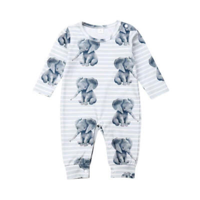 

Newborn Kids Baby Boy Girl One-Piece Romper Jumpsuit Bodysuit Elephant Outfits