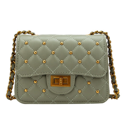 

Hong Kong style small bag female bag 2019 new wave Korean version ins rhombic chain bag slung fashion wild shoulder bag
