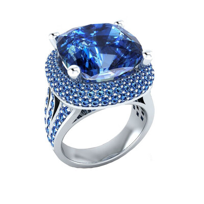 

Creative Fashion Artificial Diamond Large Gem Crystal Zircon Ring