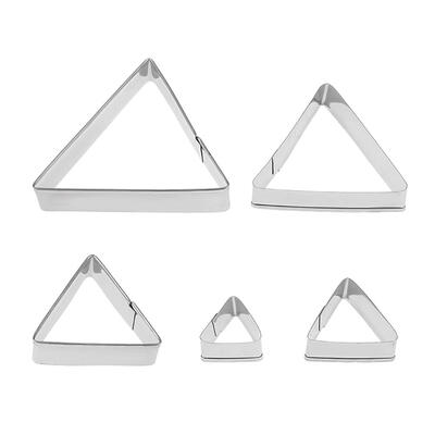

5pcs DIY Triangle Shape Stainless Steel Biscuit Cookie Mold Fruit Cutter