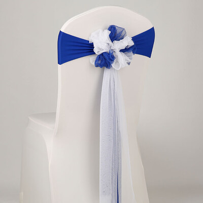 

Chair Sash Bow Elastic Chair Ribbon Back Tie Bands for Wedding Party Ceremony Banquet