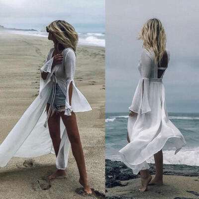 

Women Beachwear Swimwear Bikini Beach Wear Cover Up Blouse Shirt Summer Dress