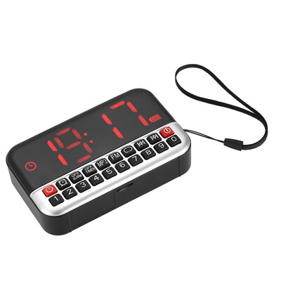 

Longruner FM Radio Digital Stereo Speaker 12cm LED Display Alarm Clock & Clock USB Disk TF Card AUX 1500mAh Battery