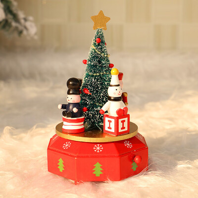 

Tailored wood Music Box Christmas Decoration Xmas Kids Toy Children Gift