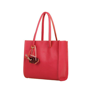

Women PU Leather Handbags Luxury Designer Ladies Shoulder Bag Candy Color FlowerTotes Floral Shopping Bags Sac A Main YJ