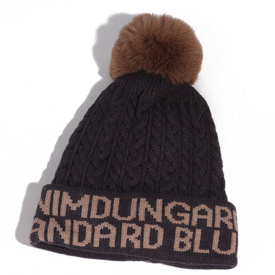 

Hat Lady Autumn Winter Korean Edition Chao Wool Cap Ins Hundred Sets of Warm Knitted Cap Net Red Fashion Hair Ball Headgear