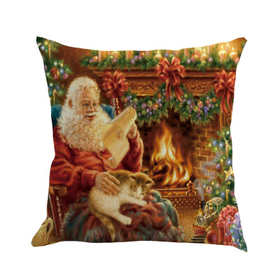 

Tailored Christmas Pillow Cover Pillowcases Decorative Sofa Cushion Cover 45x45cm