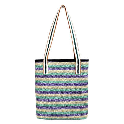 

Women Fashion Large Capacity Handbag Totes Casual Woven Shoulder Square Bag