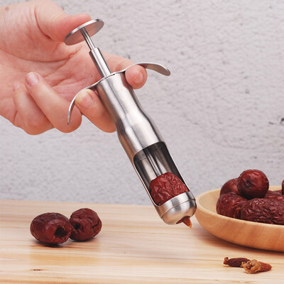 

Jujube Cherry Olive Corer Manual Push Seed Stainless Steel Remover Tool