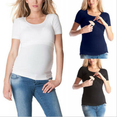 

US Seller Women Maternity Clothing Breastfeeding Tops Nursing T-shirt Pregnancy