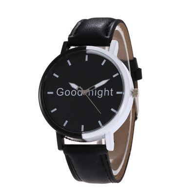 

Good Night Two-Color Patchwork Pattern Quartz Womens Watches Bayan Kol Saaty Fashion Montre Femme Acier Inoxydable Clock