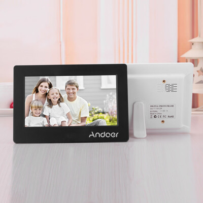 

Andoer 7 Inches LED Digital Photo Frame Desktop Electronic Album 1024600 High Resolution Supports Music 1080P Video Player Clo
