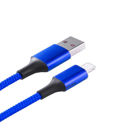 

Magnetic 8Pin Nylon Braided 5V 3A 1m Fast Charging Data Cable wSide Lights