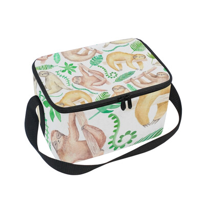

ALAZA Lunch Box Insulated Cute Sloth Lunch Bag Large Cooler Tote Bagfor Men Women