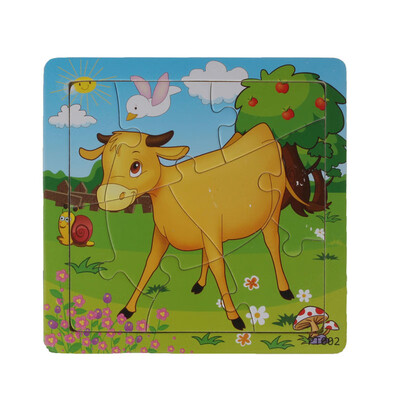 

Tailored Wooden Puzzle Educational Developmental Baby Kids Training Toy Cow