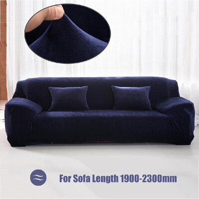

Winter Warm Sofa Cover Solid Color Plush Sofa Slipcover Full Cover All-inclusive Elastic Sofa Protector Washable