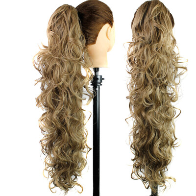 

〖Follure〗Long Clip-in Curly Claw Jaw Ponytail Clip In Hair Extensions Wavy Hairpiece